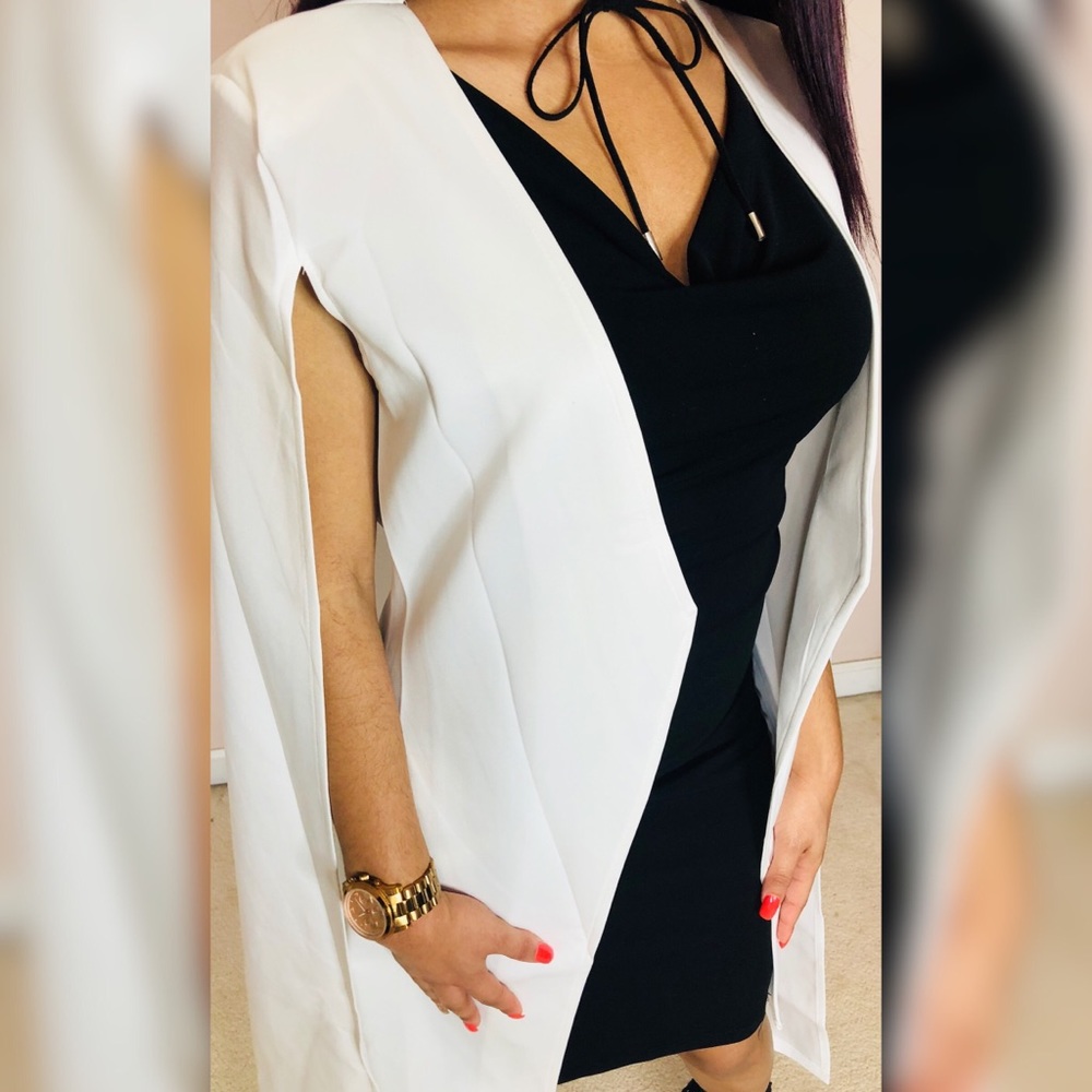 LONG CAPE BLAZER